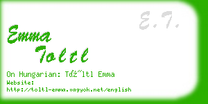 emma toltl business card